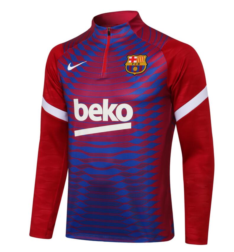 2021/22 Barcelona Red Blue Training Sweatshirt